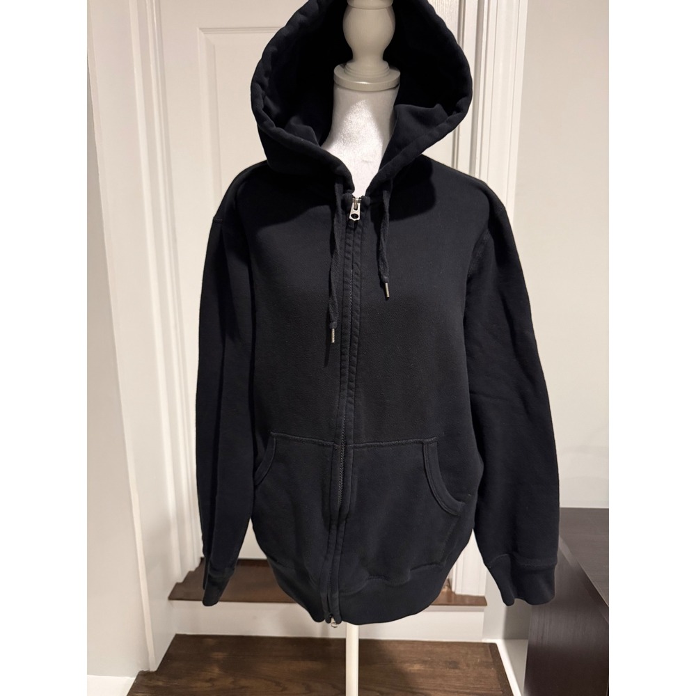 Men's Black Zip-Up Hoodie Sweatshirt